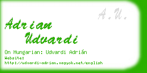 adrian udvardi business card